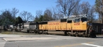 NS 350 heads into Glenwood Yard behind UP 4458